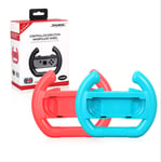 Pack De 2 Volants Pour Joycon Nintendo Switch Mario Kart 8 Racing Mouvement À Distance (Bleu Et Rouge)