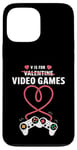 Coque pour iPhone 13 Pro Max V is For Video Games Gamers Couples Saint Valentin