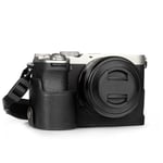 MegaGear Étui d'Appareil Photo en Cuir Véritable pour Sony Alpha a7C II - Élégant et Protecteur (Noir)