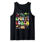 Groovy Sports Coach Art For Men Women Trainers Athletes Tank Top