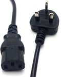Netagon IEC Mains Power Lead Cord to 3 Pin UK Plug 5A C13 Cable | For use with Projectors, PC, Monitor, Computers, Amplifiers, DJ Equipment.... | Available in 0.5m, 1m, 1.5m & 2m (1.5m Long)