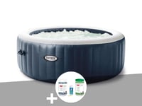 Kit spa gonflable Intex PureSpa Blue Navy rond Bulles 4 places + Kit traitement brome