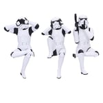 Nemesis Now Three Wise Sitting Stormtrooper Figurines 11cm, Resin, White, Official Original Stormtrooper, Three Wise Shelf Sitters, Sci-Fi Movie Collectible, Cast in the Finest Resin, Hand-Painted