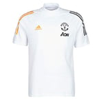 adidas Manchester United Temporada 2020/21 MUFC Tee Tricot Mixte, Blanc, M