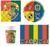 Harry Potter Fête Set, 6 Plaques,20 Serviettes,6 Tasses Et Table Couvrant