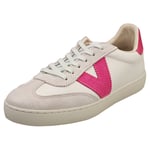 Victoria Berlin Womens White Fuchsia Casual Trainers - 5 UK