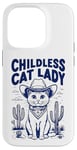 Coque pour iPhone 14 Pro Chat Cowboy sans enfant Cat Lady For Kamala Election Voting