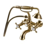 Omnires RE7231BR Retro Robinet de Baignoire avec Ensemble de Douche, Antique Bronze