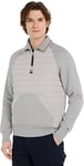 Tommy Hilfiger Men's Sweatshirt with Half-Zip, Grey (Light Grey Heather), L