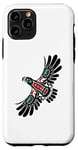 Coque pour iPhone 11 Pro Art amérindien style totem aigle esprit animal Alaska