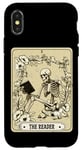 Coque pour iPhone X/XS The Reader Carte de tarot squelette gothique sorcière Halloween