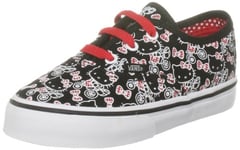 Vans Toddler Authentic C Hello Kitty Black/True White Canvas Fashion Sports Skate Shoe Vjxil8S 8 Child UK