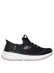 Skechers Rf Opm Stretch Knit Fixed Laced Slip-ins W/ Air-cooled Mf - Black, Black, Size 3, Women