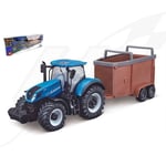 [FR] Burago TRATTORE NEW HOLLAND T7.315 HD TRASPORTO CAVALLI cm 24 - BU31920D