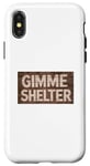 Coque pour iPhone X/XS Panneau en bois Gimme Shelter