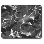 Rectangle Mouse Mat BW - Beautiful Koi Carp Fish Sea Creatures  #41064