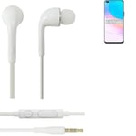 Earphones pour Huawei nova 8i in ear headset stereo blanc