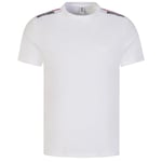 Moschino Mens Taped Shoulder Logo White T-Shirt material_cotton - Size 2XL