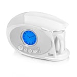 Swan STM200N Teasmade with LCD Analogue Clock Light, Rapid Boil and Alarm, 600ml, 850W, White