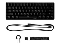 HyperX Alloy Origins 60 - Clavier - 60% - rétroéclairé - USB-C - QWERTY - US - commutateur : HyperX Red - rose