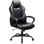 BASETBL Chaise de Bureau Ergonomique, Fauteuil Gamer Hauteur Réglable, Dossier Inclinable, Appui-Tête, Support Lombaire