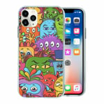 For Apple Iphone 11 Pro Silicone Case Fun Monster Pattern - S5488