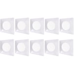 Etc-shop - Spot encastrable plafonnier salon lampe spot encastrable plafonnier led carré chambre, 12W 1000lm blanc chaud, LxP 10,2x10,2 cm, lot de 10