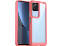 Hurtel Outer Space Case Etui For Xiaomi Poco F4 5G Case With Elastic Frame Red