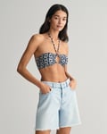 GANT - G-mønstret bandeau bikinitopp