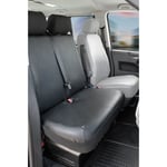 Housse de siège Transporter en simili cuir pour vw T5, double banquette avant pliable