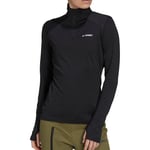 adidas Terrex EveryHike Womens Fleece Top Black Long Sleeve Half Zip Outdoor