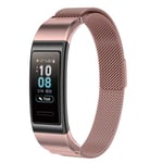 Strap-it Bracelet Milanais - compatible pour Huawei Band 3/4 Pro (rose)