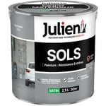 Julien - Peinture Sols Extrême Intérieur et Extérieur - Chapes béton, ciment lissé, briques, asphalte, planchers et parquets - Gris Fossile 2,5 l