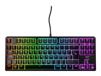 Cherry Xtrfy K4v2 - Tangentbord - Mekanisk, Gaming, Rgb - 80% - Tkl - Bakgrundsbelyst - Usb - Qwerty - Amerikansk - Tangentbrytare: Cherry Mx2a Red - Svart