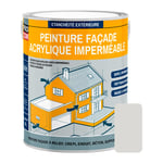 Peinture façade Procom crépi, façade à relief, imperméabilisation et protection des façades - Durable jusqu'à 10 ans Gris Granit ( ral 7035) 2.5