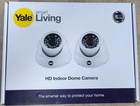 Yale Smart Living Indoor HD720 Dome CCTV Camera Twin Pack 20m Night Vision