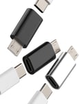 Adaptateur Usb C Femelle Vers Micro Usb Mâle (Lot De 3) Connecteur Prise Chargeur Compatible Avec Samsung Convertisseur Câble Type C Adaptateurs Microusb Power.[G676]