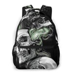 LNLN Sac à Dos décontracté pour Les Filles Skull Smoke Laptop Backpack School Backpack for Men Women Lightweight Travel Casual Durable Daily Daypack College Student Rucksack 11 5in X 8in X 16in