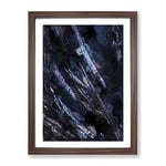 Wild Ways In Abstract Modern Framed Wall Art Print, Ready to Hang Picture for Living Room Bedroom Home Office Décor, Walnut A3 (34 x 46 cm)