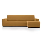 MAXIFUNDAS FUNDAS DE SOFA & CHAISE LONGUE. Housse de canapé d'angle Super élastique avec accoudoir Droit Court (regardant de Face), Jaune, Housse de canapé d'angle Super élastique