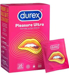 Durex PLEASURE ULTRA - 16 Condoms - Ultra Pearl Texture