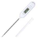 QEIHITYO Meat Thermometer, LCD Display, Digital Food Thermometer, 13.5 cm Long Probe, for Kitchen, Grill, Milk, Water, Jam, Hot Drinks