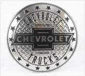 EDICOLA B24RD27 Accessoires - Metal Round Plate - Chevrolet Trucks - Argent Schw