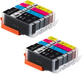 10 Cartouche d'encre Compatible pour Canon PGI-550 XL CLI-551 XL pour IP7200 IP7250 IX6800 IX6850 MG5400 MG5450 MG5550 MG5600