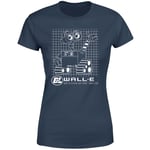 Wall-E Schematic Women's T-Shirt - Navy - L