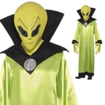 Alien Lord Mens Deluxe Fancy Dress Costume + Mask + Hands One Size Medium