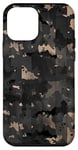 Coque pour iPhone 12 mini Noir Abstrait Checkered Bottomland Camo Pattern for Men and