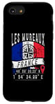 Coque pour iPhone SE (2020) / 7 / 8 Les Mureaux France Flag Coordonnées GPS des Mureaux