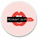 2 x Vinyl Stickers 10cm - Feminist Cool Lips Lipstick Cool Gift #2809