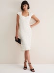 Phase Eight Layton Tapework Dress, Buttermilk